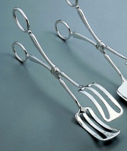 silver bread tongs