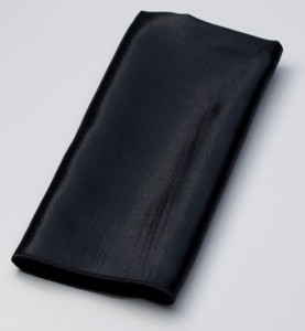 satin napkin black