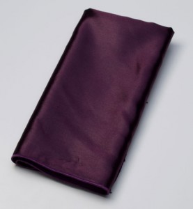 satin napkin eggplant