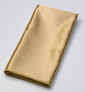 satin napkin gold