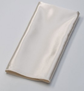 satin napkin ivory