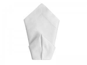 white hemstitch napkin