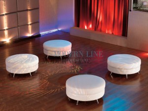 white leather ottoman